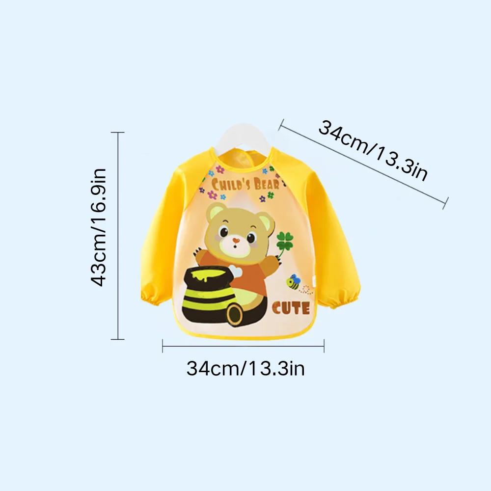 Kids Waterproof Bib, Outerwear Smock, Baby Feeding Clothes, Painting Reverse Wear, Infant Bib, Soft Durable