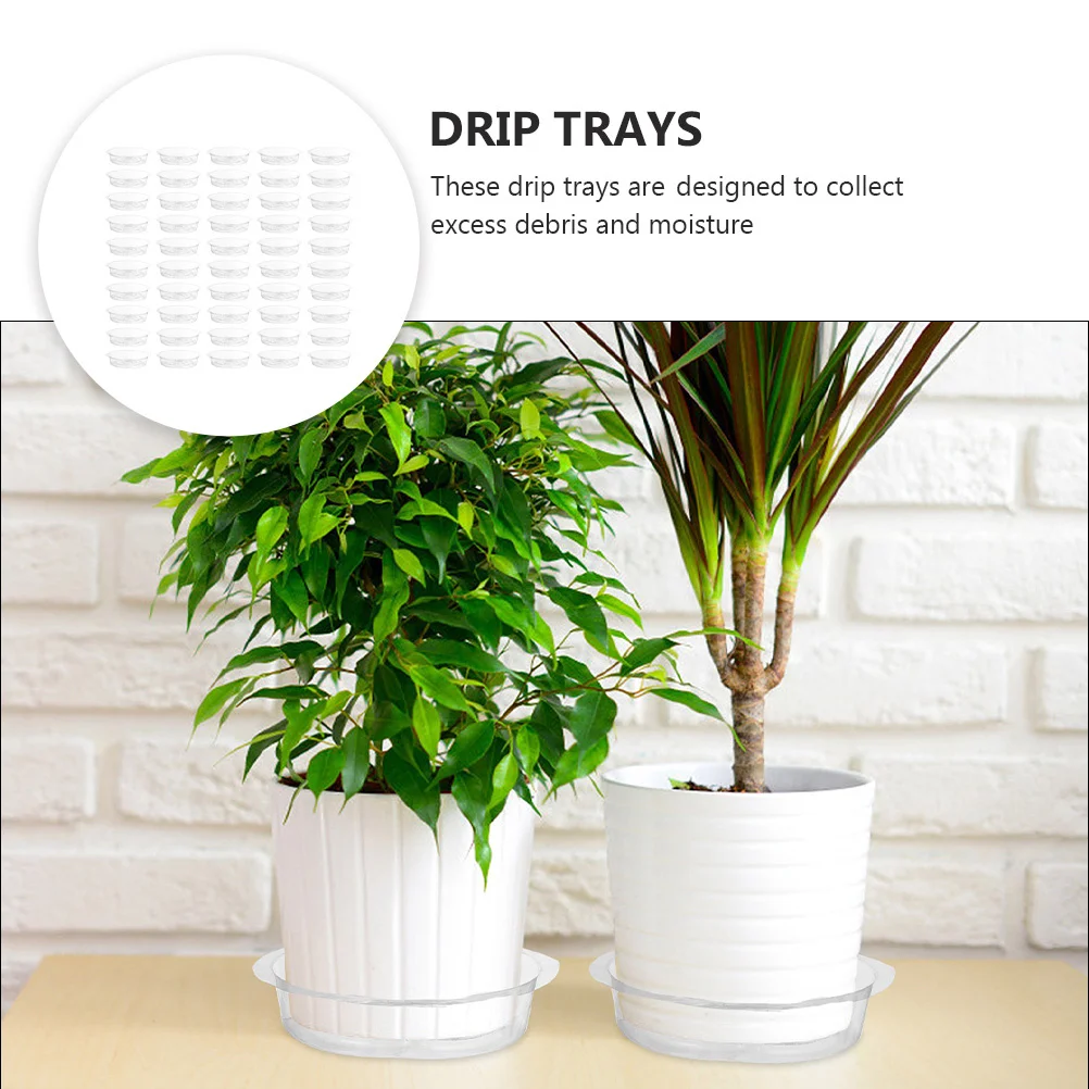 

50pcs Plastic Flowerpot Tray 6 Inch Waterproof Saucer For Indoor Outdoor Garden Plant Pot Plate Succulent Tray