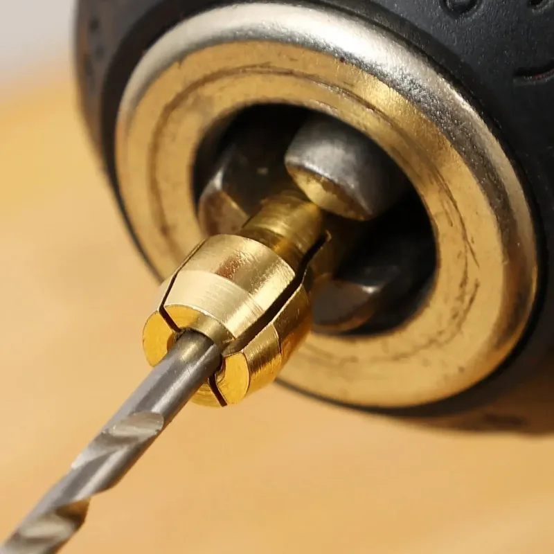 0.5-3.2mm Mini Micro Mandrino Mandrini Adattatore Rame Ottone Utensili Rotanti di Potere per Rettificatrice Adattatori di Bloccaggio All'ingrosso