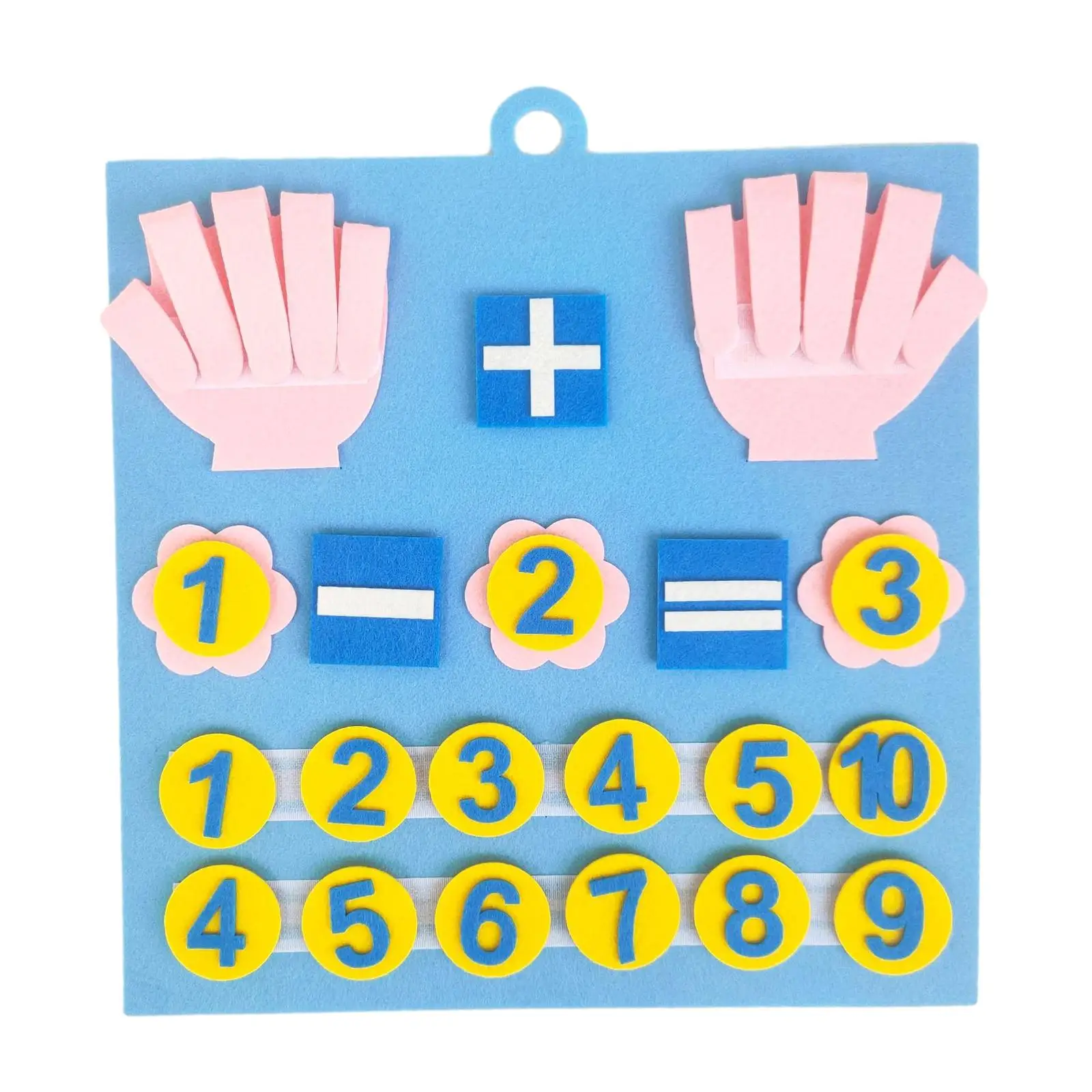 Finger Number Learning Counting Felt Board Teaching Aids Hand Number Math Toy for Boys Girls 3+ Year Old Children Birthday Gifts