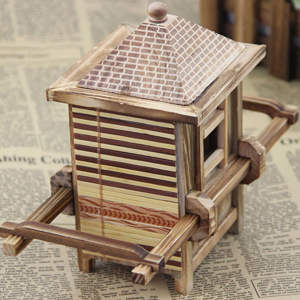 

Large Retro Chinese Sedan Chair Craft Wooden Floral Ornament Desktop Decoration Holiday Gift Craft Ornaments