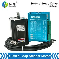 Hbs86h Stepper Servo Driver Package Nema34 Closed-Loop Hybrid 2-Phase Digital Stepper Motor Driver And Encoder Cable For CNC