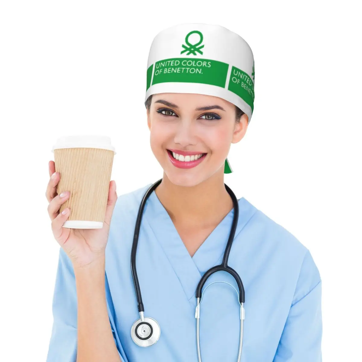 United Colors Of Benettons Breathable Scrub Hat Surgical Scrub Caps Nurse Medical Cap Work Scrubs Hat for Hospital Pharmacy view 6