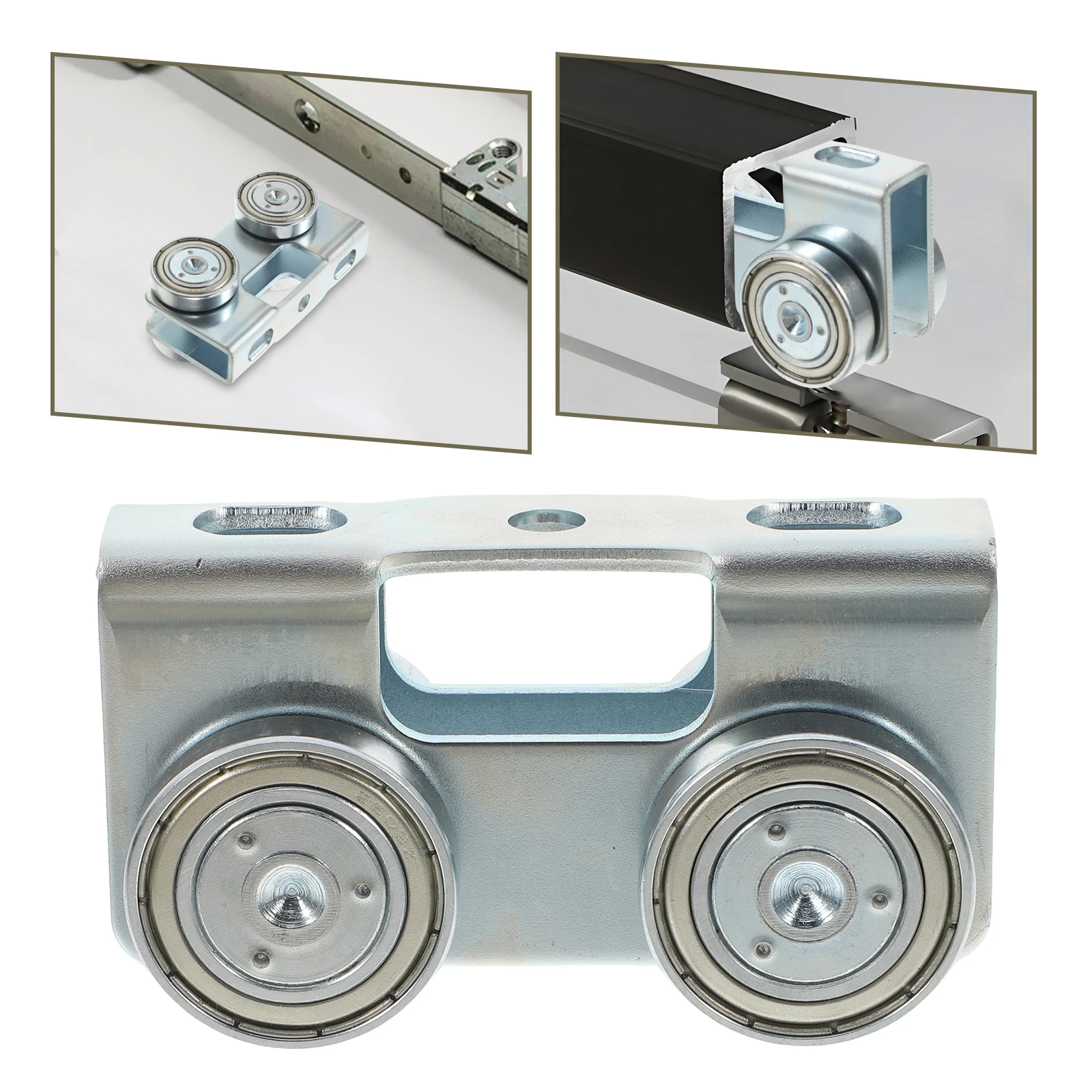 

U Shaped Pulley Assembly Heavy Duty Sliding Door Rollers Iron S45C Steel CNC Precision Wardrobe Window Track Wheels Hardware