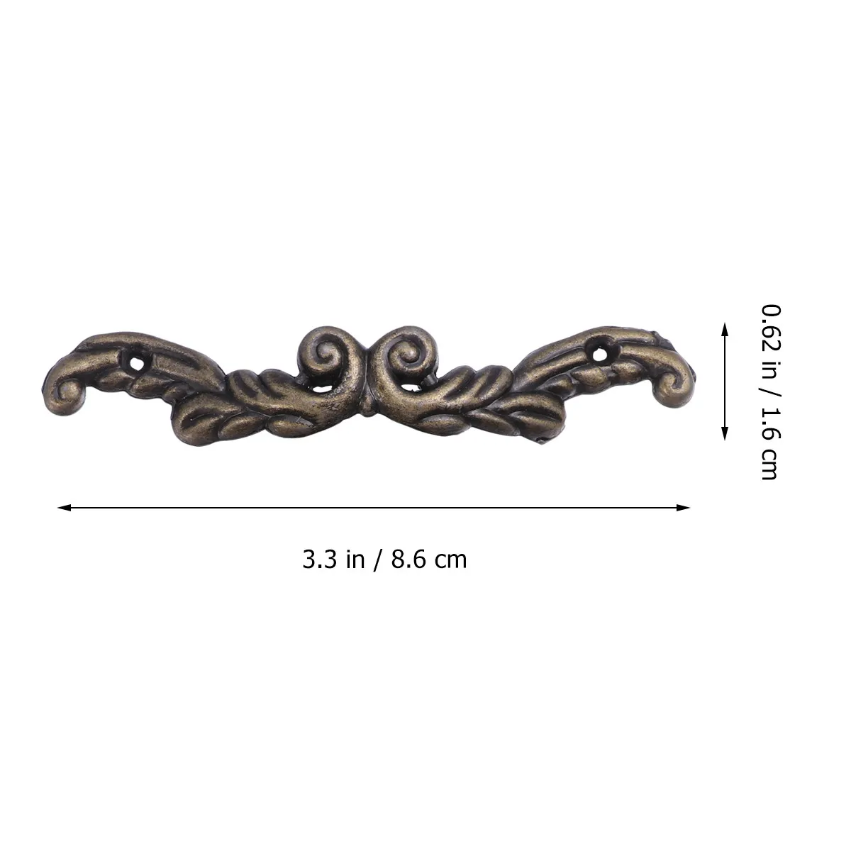 2Pcs Vintage Style Drawer Pull Handle Mini Alloy Metal Knobs Large Replacement Handle for Cabinet Door Cupboard