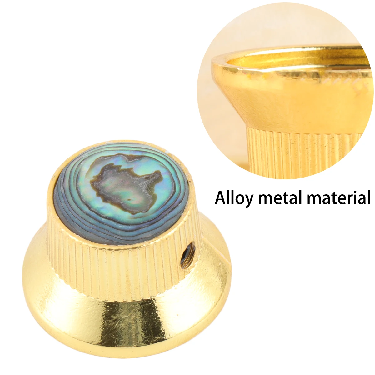 

3 pcs Metal Volume Tone Control With Shell Golden Decor Bass Replacement Parts Durable Anti-Corrosion Electric Guitar Control