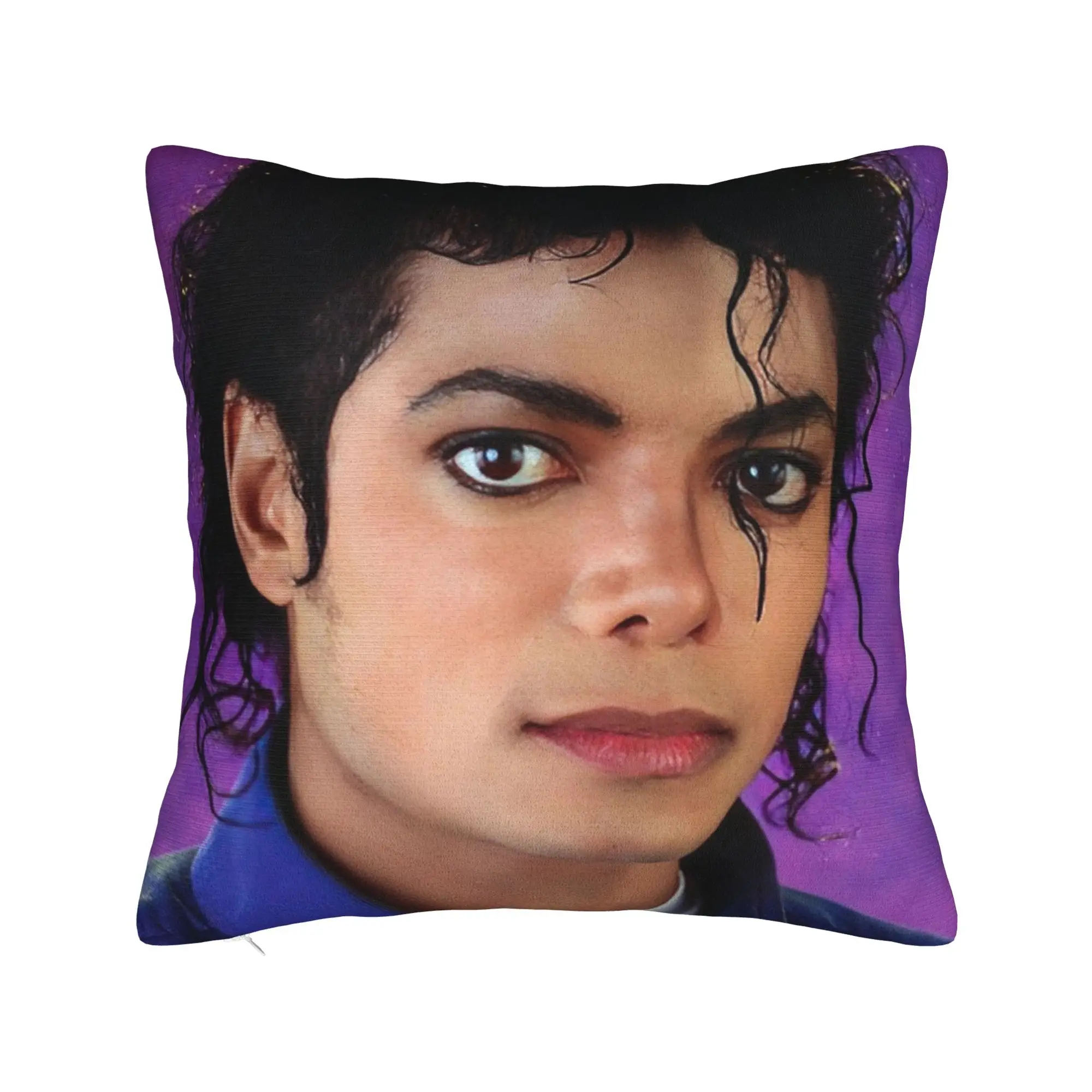 MJ Michael Jackson Pillowcase Double-sided Printing Polyester Cushion Cover Decorative Throw Pillow Case Cover Chair Zipper 18''