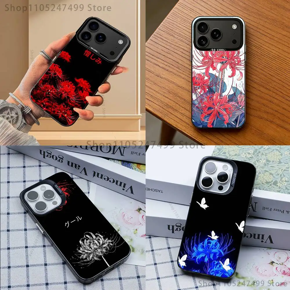 

Beautiful spider lily Phone Case Black case for iPhone17,16,15,14,13,12,Pro,Max,Plus,E,SE4,Air,Mini