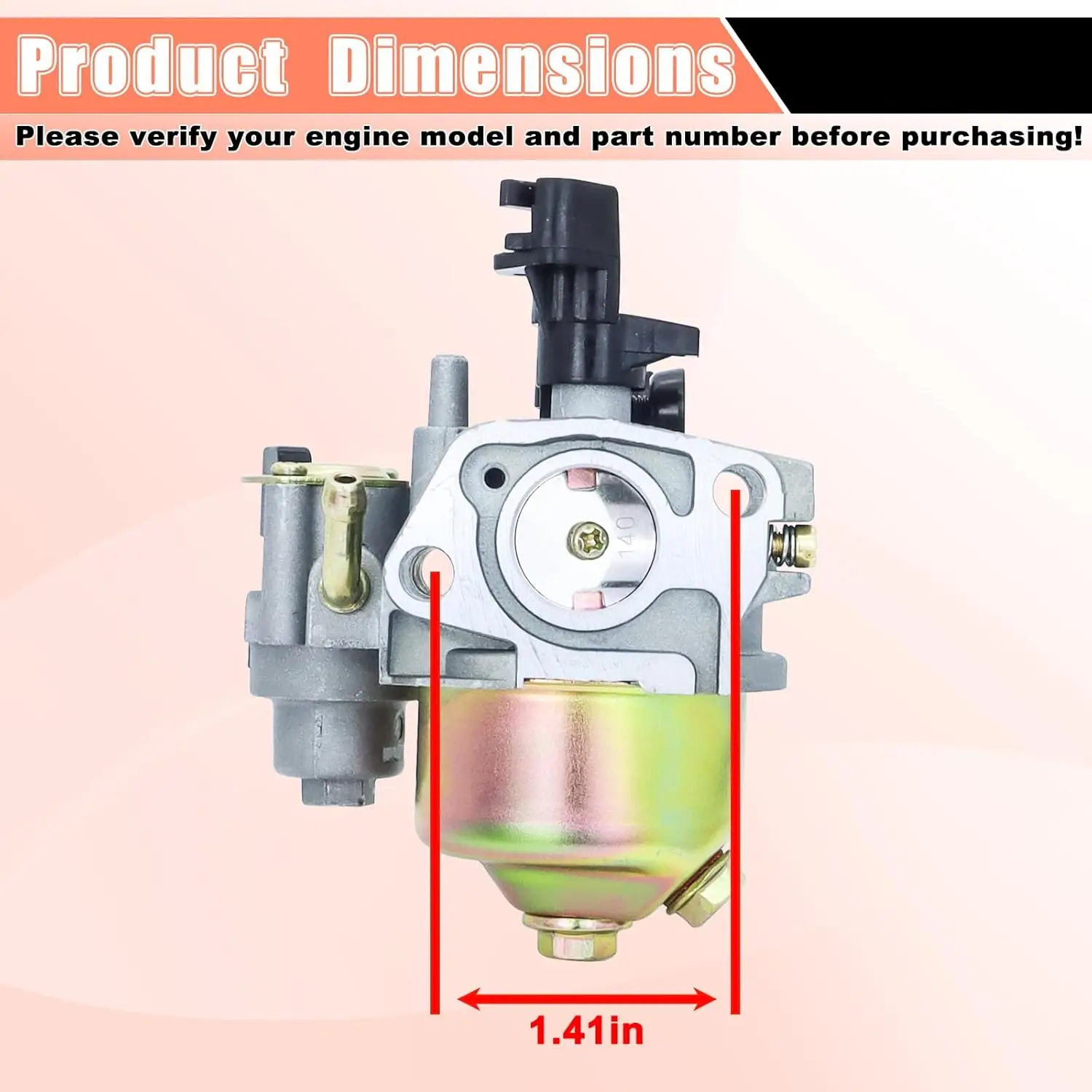 RY802925 Carburetor Fits for Ryobi RY802925VNM RY80588A RY80588VNM 3200PSI RY802925 2900 PSL Pressure Washer Replacement for 999