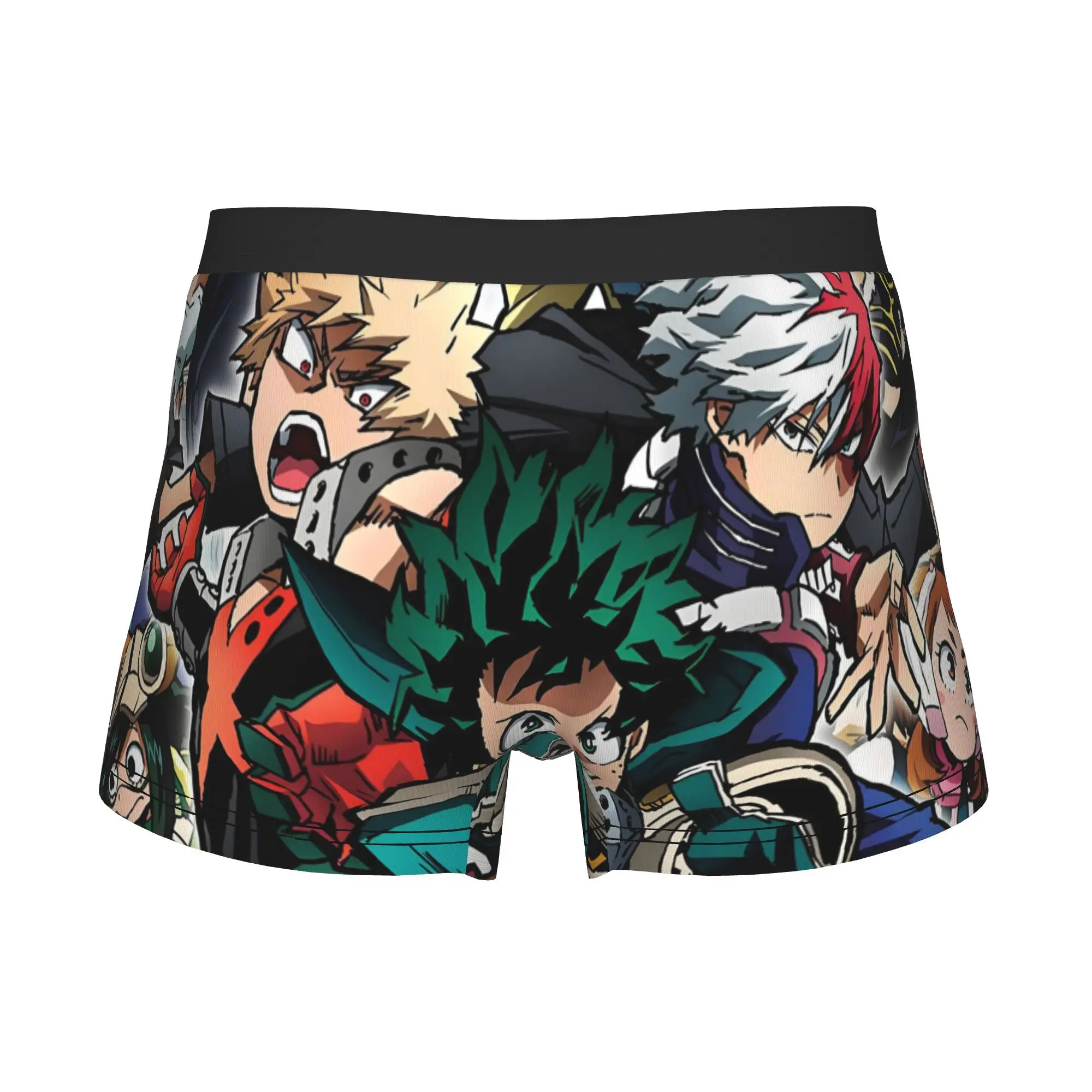 Male Cool My Hero Academia Underwear Anime Battle  Boxer Briefs Stretch Shorts Panties Underpants