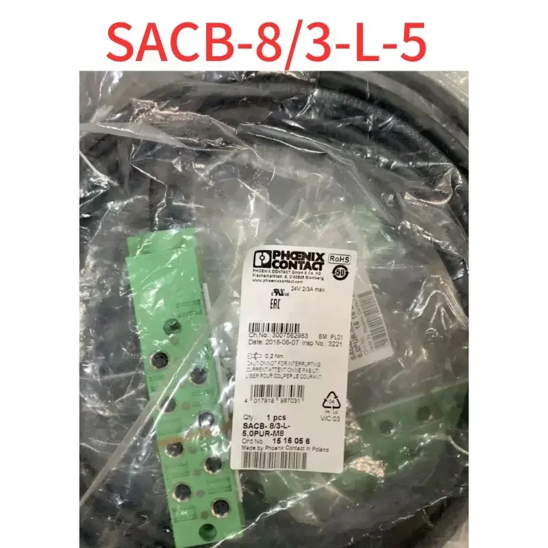 Brand New  Connectors SACB-8/3-L-5, 0PUR-M8 Second-hand test OK