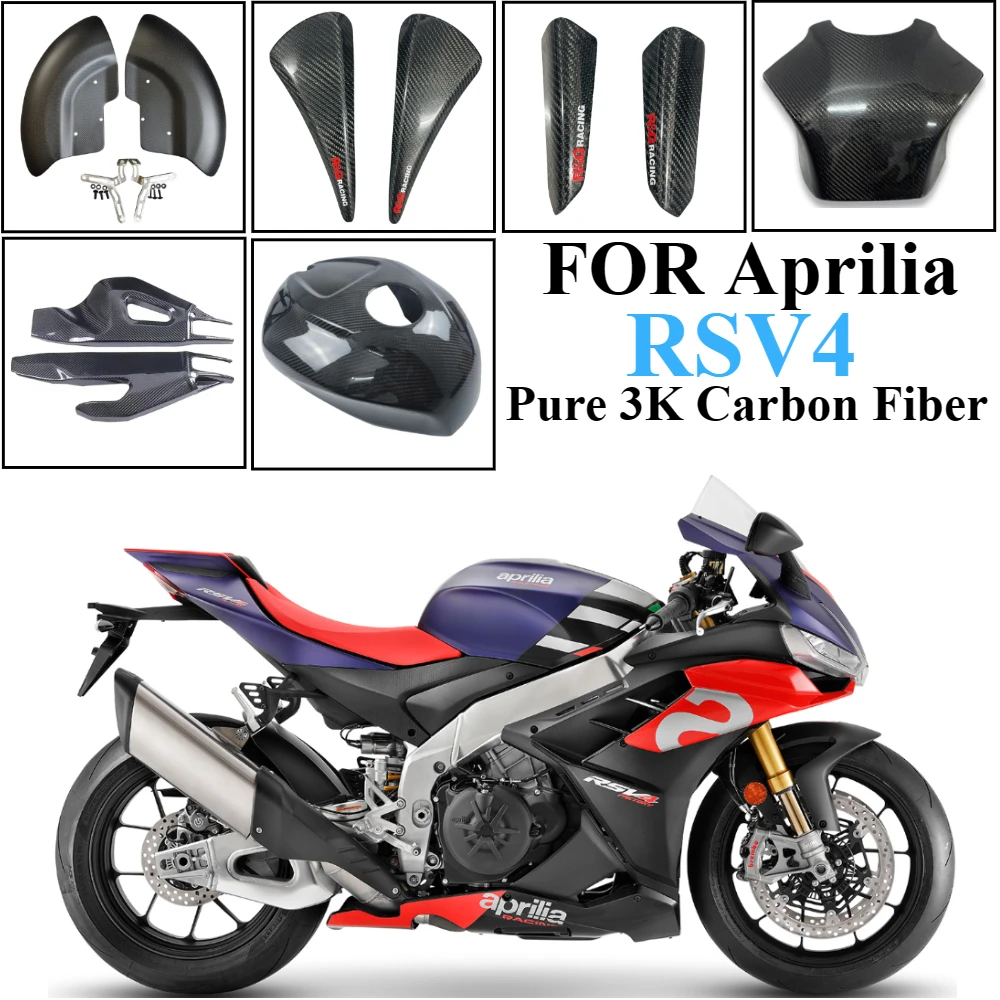 

2025 For Aprilia RSV4 RS V4 2021 2022 2023 Carbon Fiber Motorcycle Fairing Kits Mudguard Side Panels Guard Protector Accessories