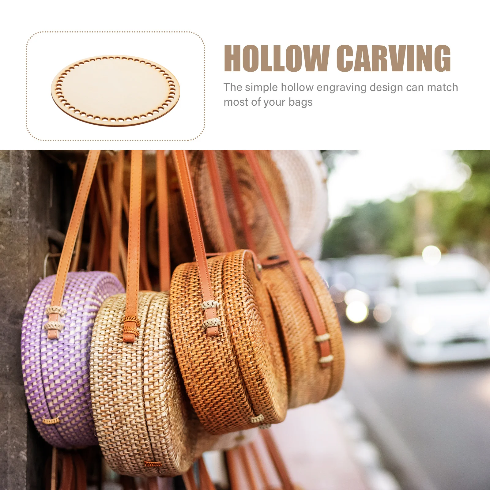 

2pcs Wooden Bag Bottom Circle Blank Diy Knitting Crochet Base For Handbag Shaper Basket Weaving Craft Tool Supply Handicraft