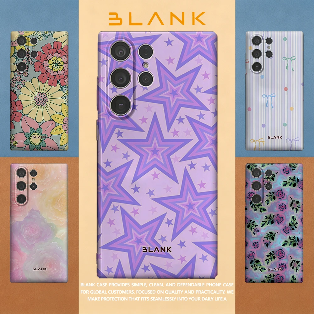 Pastel Purple Star For Samsung Galaxy S26 S25 S24 A56 A36 Phone Case Protection Cover for Women Girl Blank
