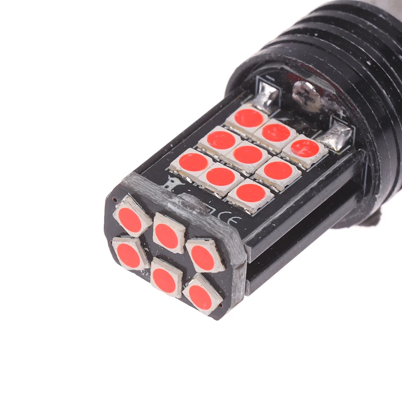 T20 1156 T15 3030 24SMD Led سيارة LED كشافات خلفية للسيارة بدوره مصباح إشارة الفرامل الذيل احتياطية الضوء الأحمر #1