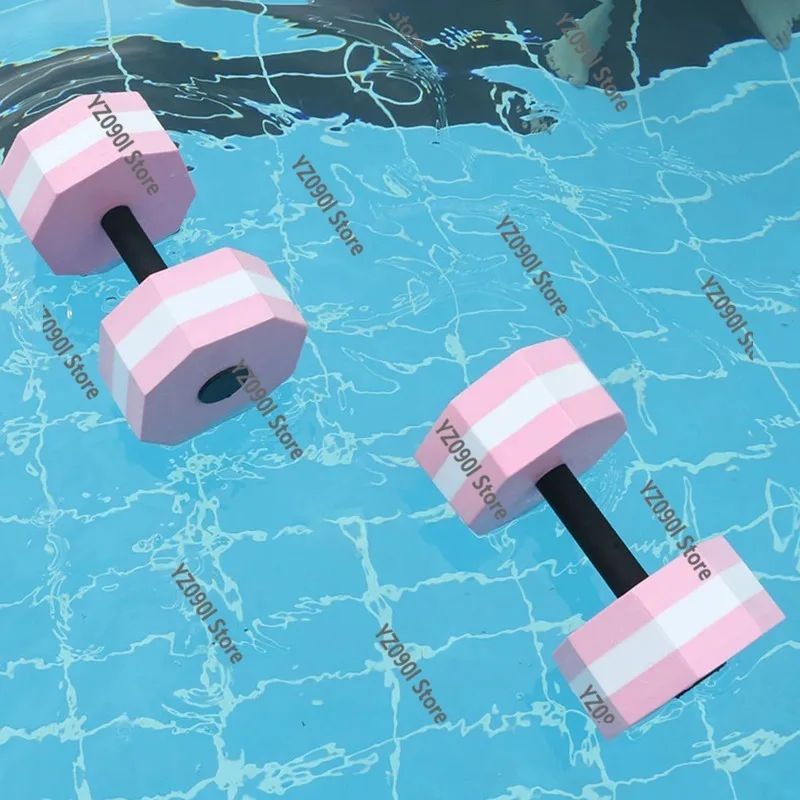 Swimming Pool EVA Foam Floating Dumbbell Automatic Float Aquatic Barbell for Water Aerobics Fitness