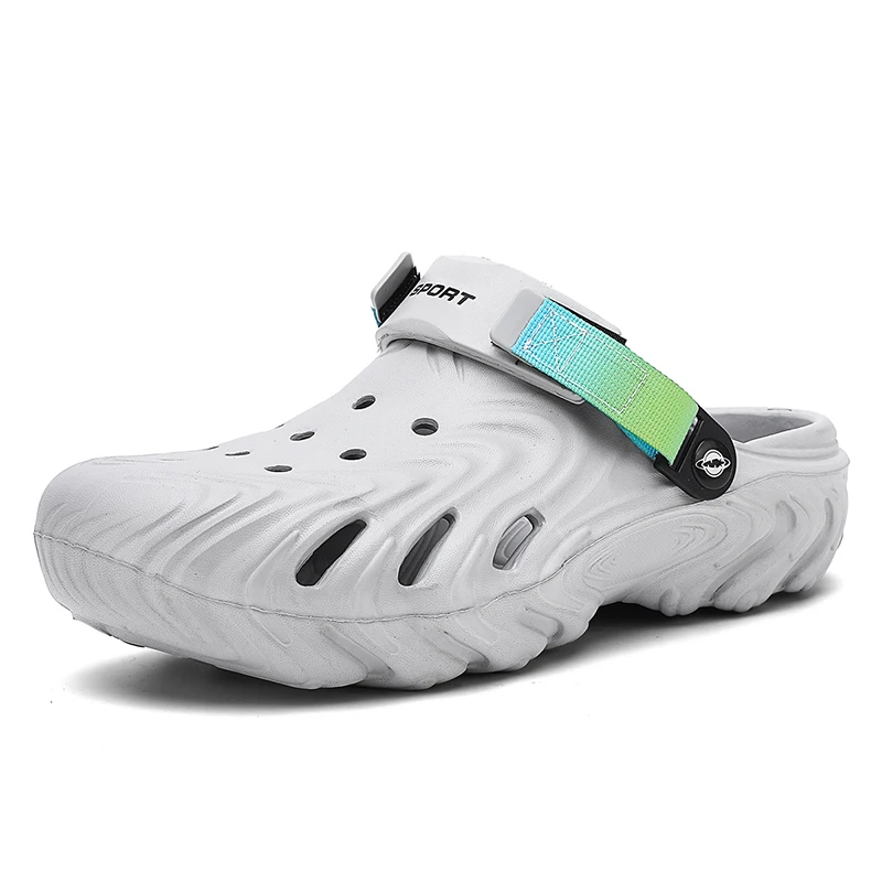 Summer new men's sandals, home garden shoes, outdoor beach slippers, non-slip and comfortable soft-soled sandals and slippers