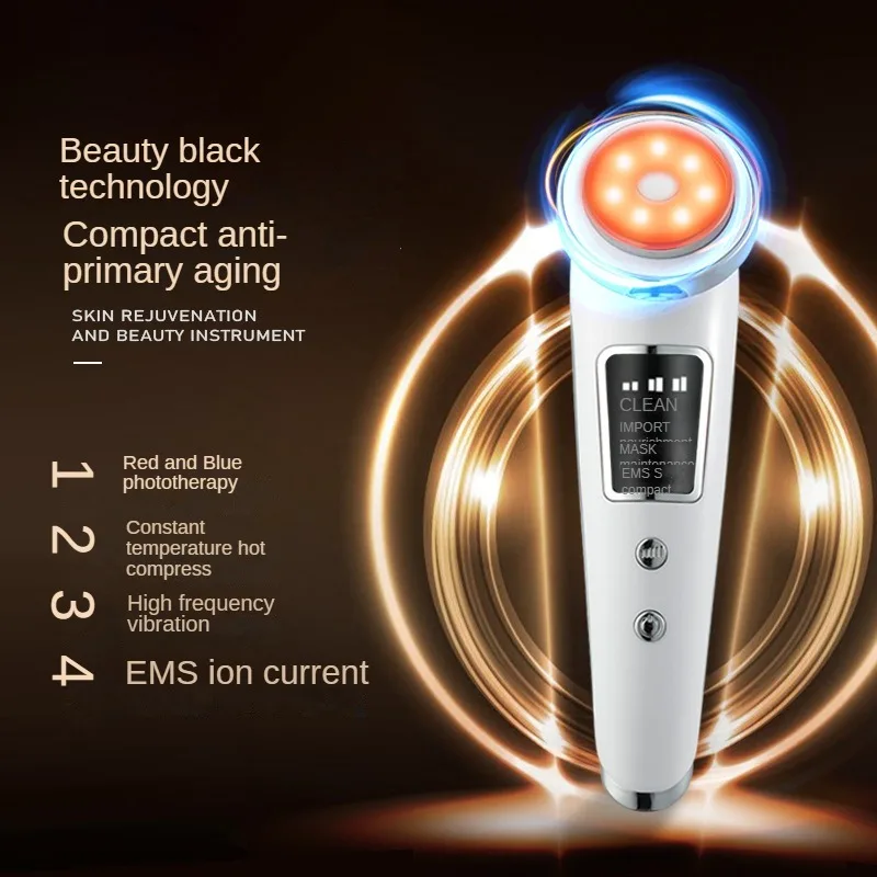 Masseur de photothérapie pour rougeurs du visage à domicile, dispositif d'introduction ultrasonique de levage et de nettoyage, appareil de beauté des yeux, équipement de beauté