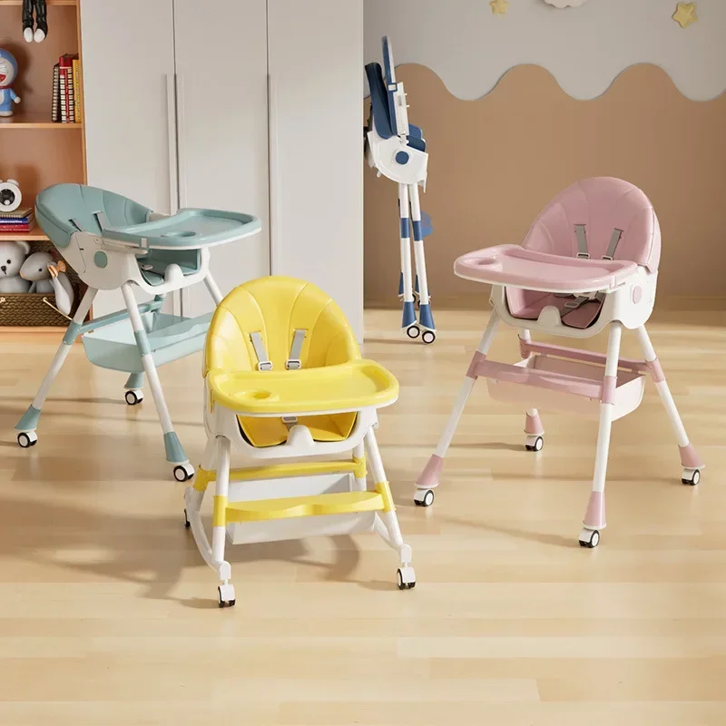 

Multi Functional Infant Toddler Dining Chairs Children's Dining Tables Chairs Foldable Portable Seats for Sitting Lying Down