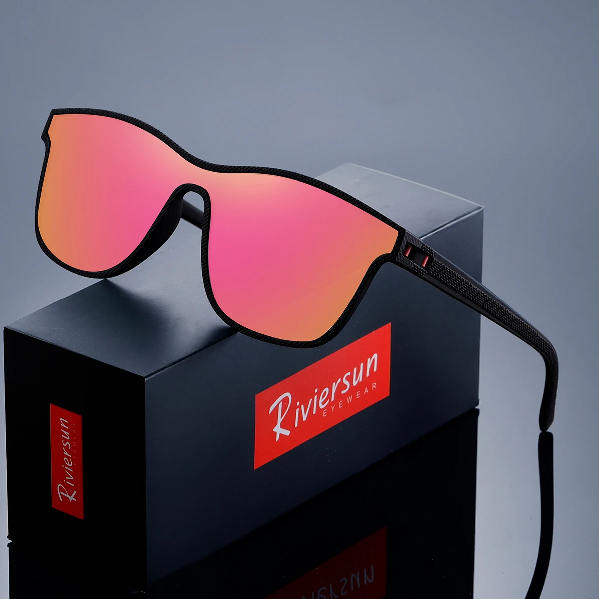 RIVIERSUN موضة الرجال النظارات الشمسية القيادة النساء إطار مربع نظارات UV400 الاستقطاب قطعة واحدة عين القط الصيف في الهواء الطلق النظارات