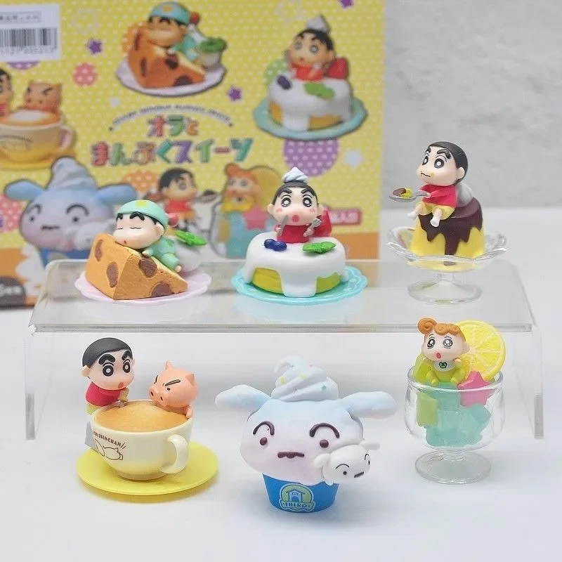 

Crayon Shin-chan Dim Sum Summer Ice Cream Toys Xiaobai Hand-made Okra Model Cake Decoration For Christmas Birthday Gifts