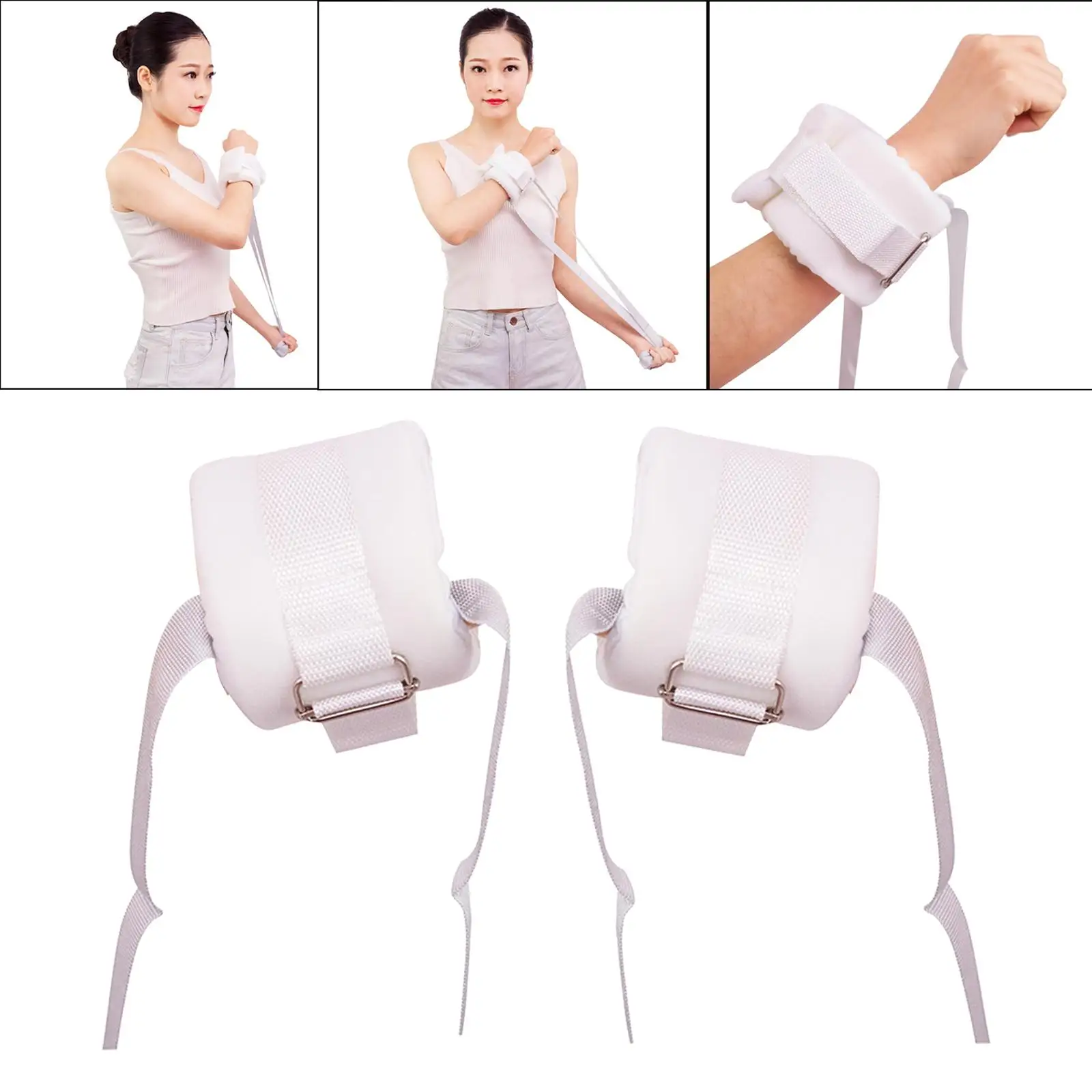 2 Pieces Wrist Ankle Restraint Fixation Belt Dementia Products for Prevent Hand Infection