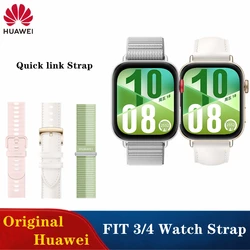 Original HUAWEI Watch Fit3 Fluoroelastomer FKM Rubber Band for FIT4 PRO Milanese Bracelet Fit 3 4pro Nylon Strap Leather Band