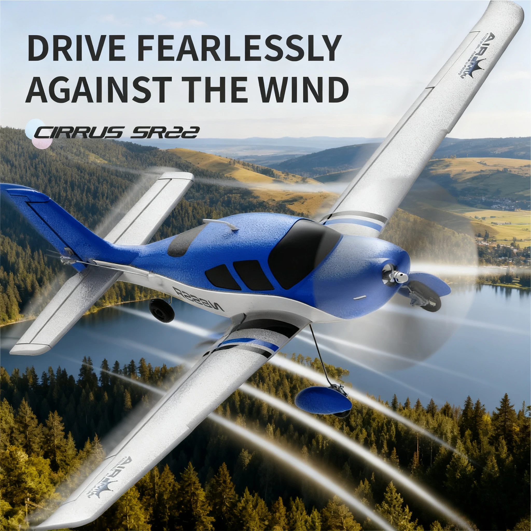 

QIDI580 SR22 RC Plane 2.4G 520mm Wingspan With Brushless Motor & Automatic Balance RC Stunt Plane EPP Foam Aircraft Toys