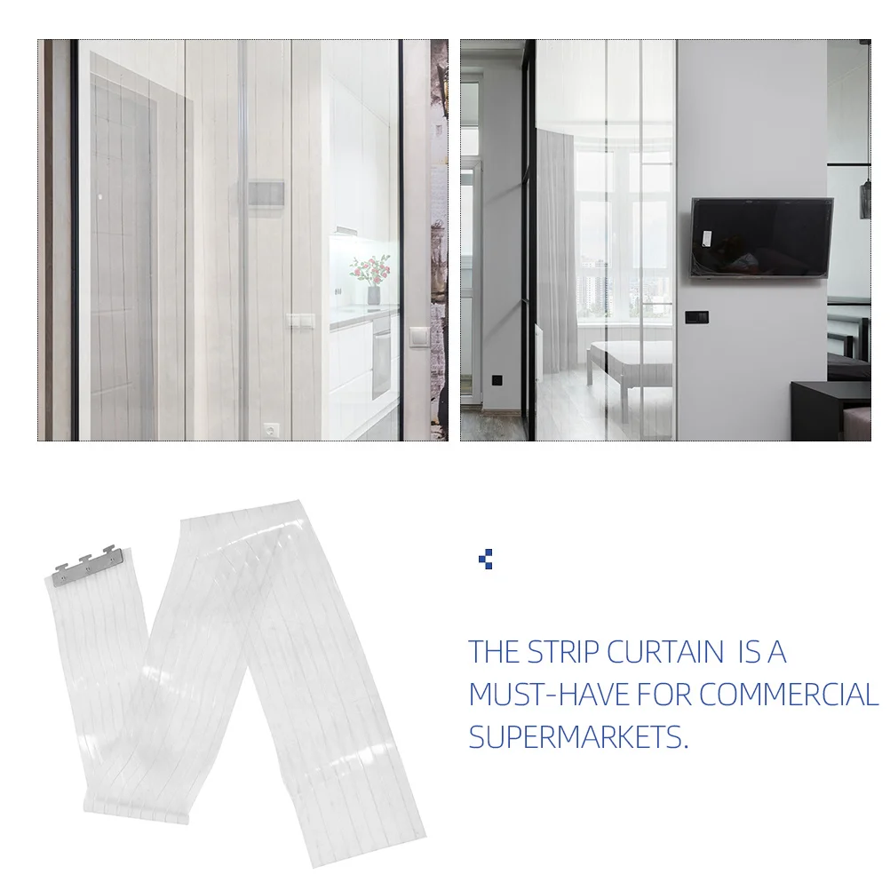ستارة بديلة لشريط الباب البلاستيكي، ستارة باب بشريط بلاستيكي منزلي لمكيف الهواء ومبرد الفريزر التجاري #5