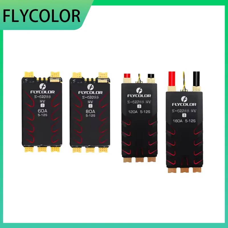 SkyCityFPV FLYCOLOR X-CROSS HV3 60A/80A/120A/160A ESC 5-12S BLHeli-32 Dshot Proshot 64 МГц 32-битный регулятор скорости гоночный дрон