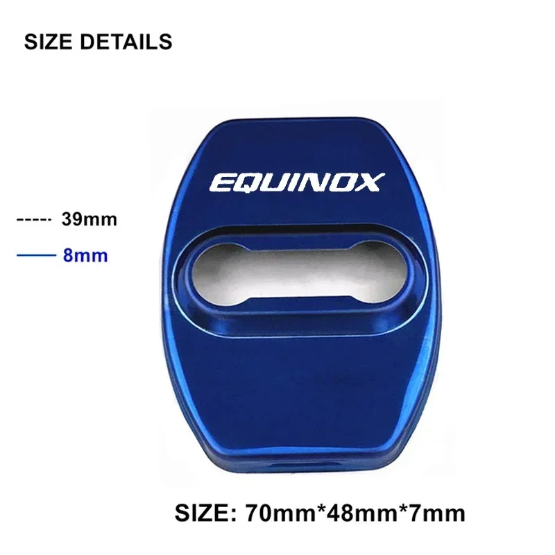 4PCS Stainless Steel Door Lock Cover for Chevrolet EQUINOX Logo Anti Rust Protect Case Interior Styling Auto Accessories - view 5