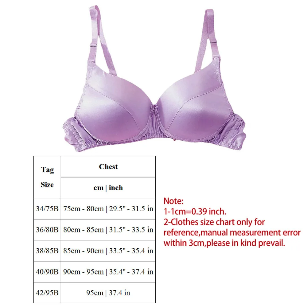 Women Thin Style Without Steel Ring Breathable Bra Silk Sexy Bra Double-sided Silk Seamless Underwear Lingerie Push Up Bralette