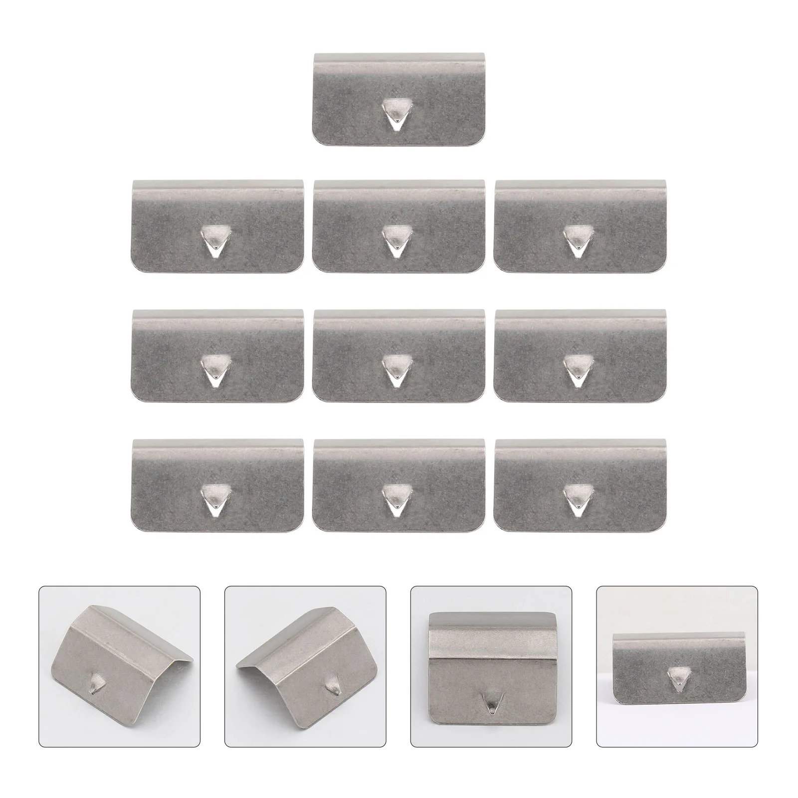 

10 Pcs Windshield Clip Rain Deflector Clips Stainless Fixing Diversion Tank Channel Steel Auto Fastener Metal Retaining