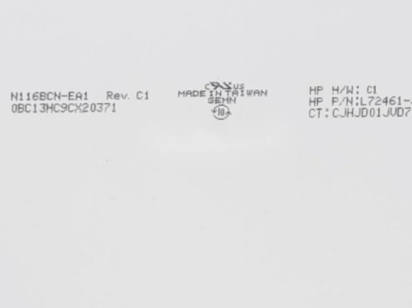 N116BCN-EA1 Lcd Dis…