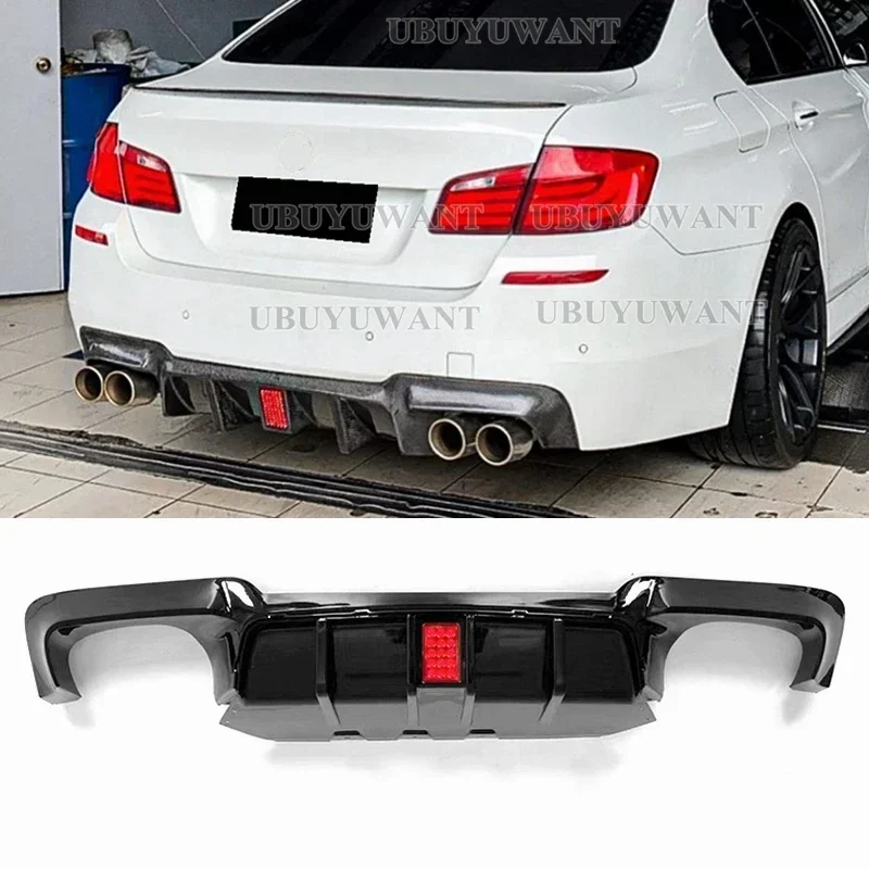 

Car Rear Bumper Lip Spoiler Diffuser Guard Exhaust Plate Splitter For BMW F10 F11 528 535 540 M-Tech 2011-2016