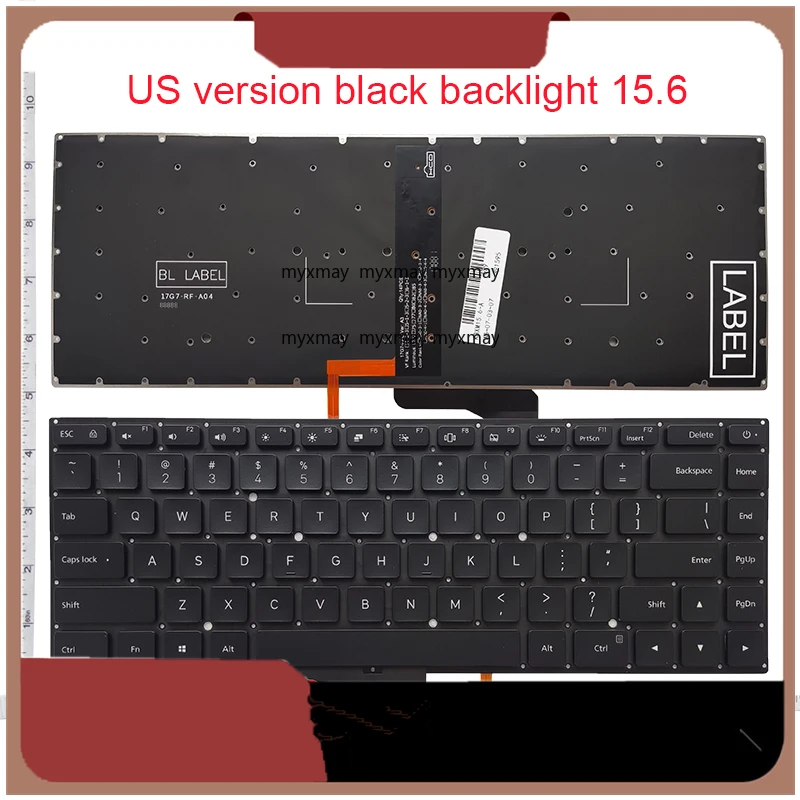 EUA/RU/SP Inglês Novo Teclado Retroiluminado para Xiaomi Mi notebook Pro 15.6 polegadas air 9Z.NEJBV.101 NSK-Y31BV 171501 mx250 181501 TM1701