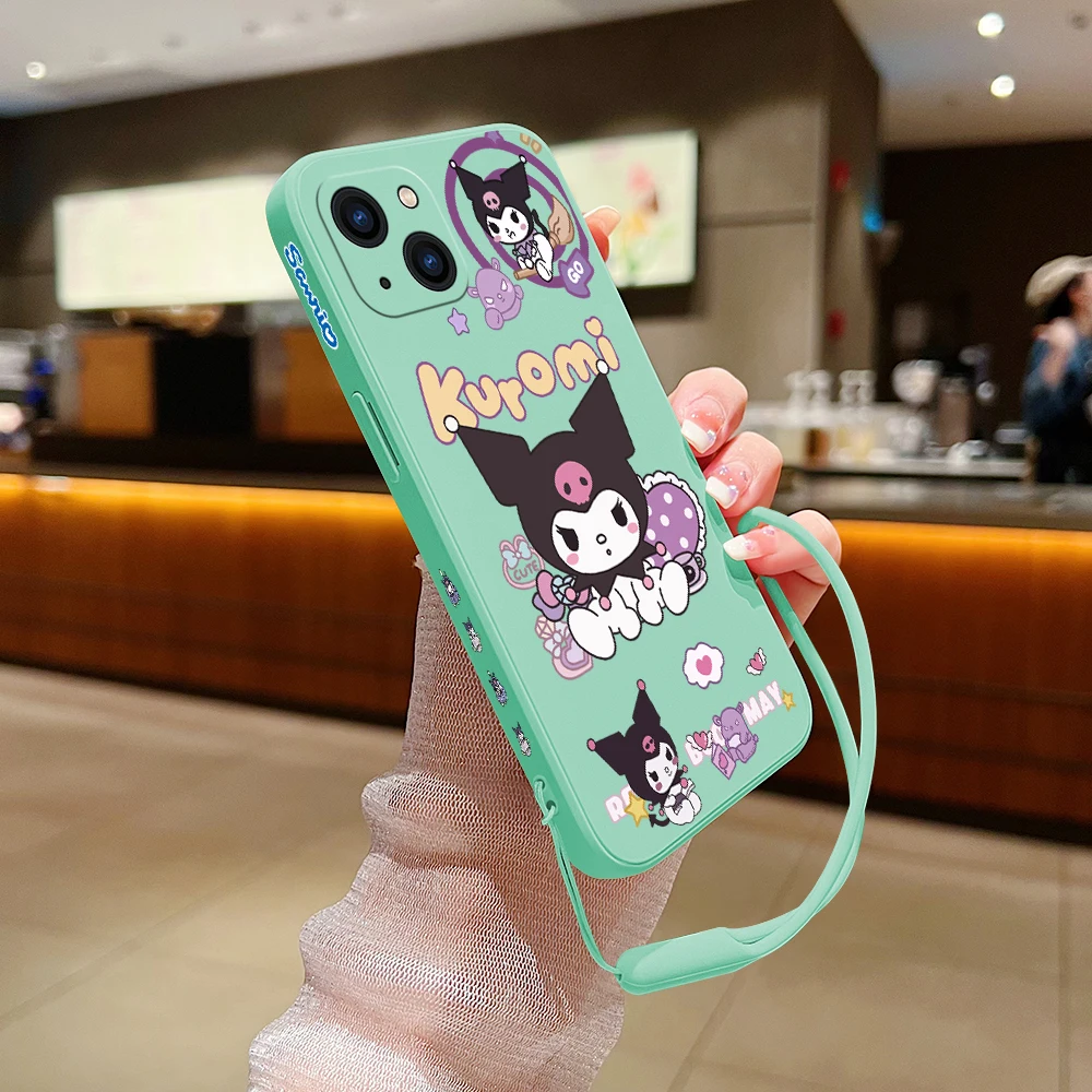 Cute Cartoon Kuromi Phone Case For Xiaomi Poco M5 X5 F5 F4 X4 M4 F3 X3 M3 F2 X2 Pro C40 4G 5G GT Liquid Silicone Cover