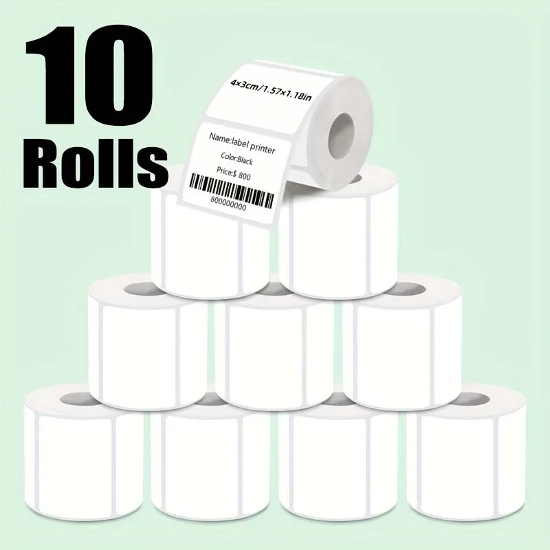 

White Label Sticker 40x30mm 10 Rolls/Pack 230 Sheets/Roll Address Barcode Labels for Home School Office Use Compatible with M221