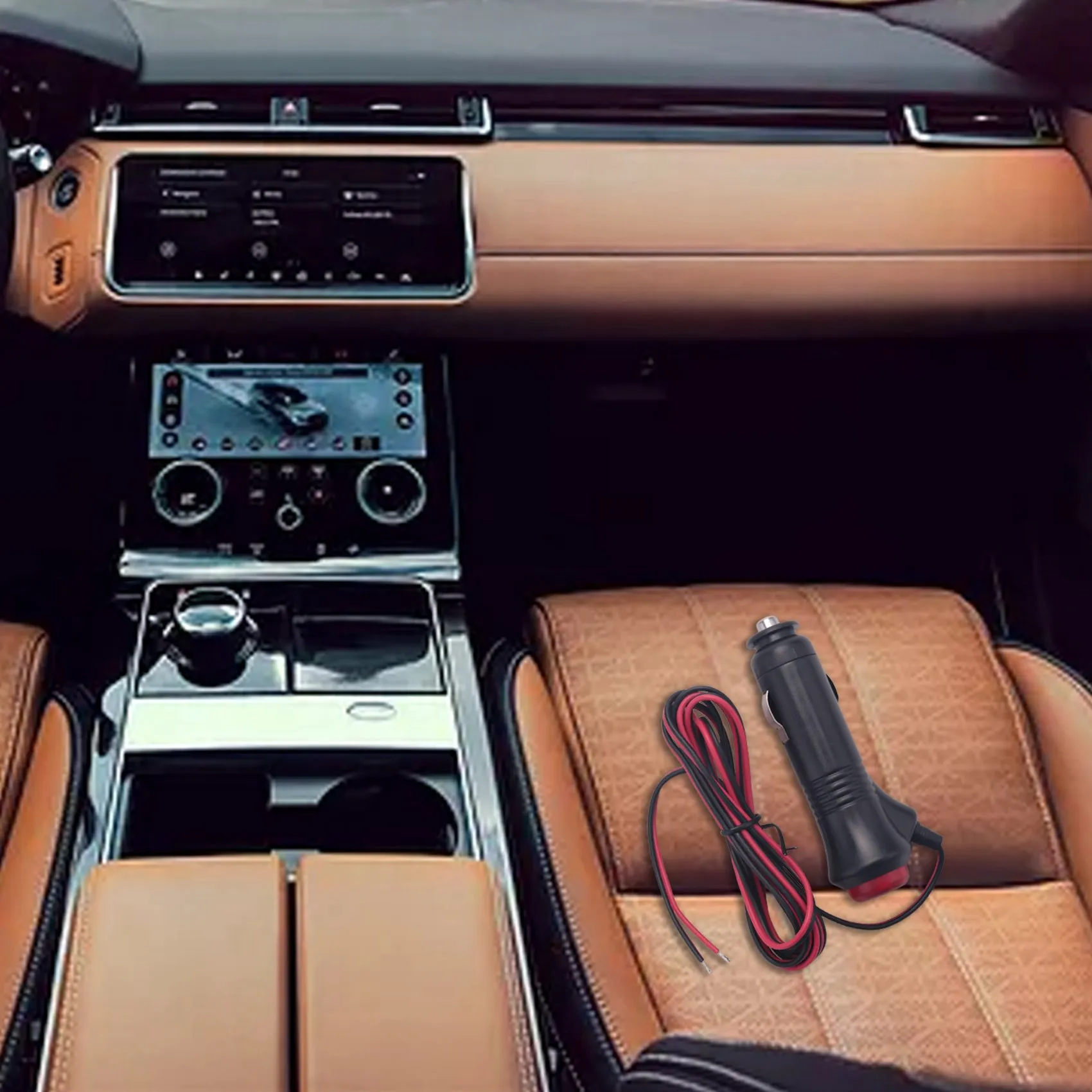 

M93K-12V 24V Male Car Cigarette Lighter Power Socket Plug Connector On Off Switch