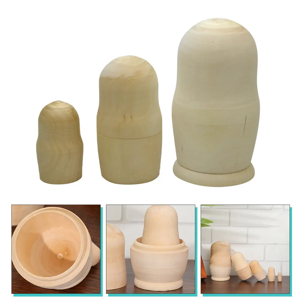 

Набор деревянных матрешек-конструкторов для самостоятельной сборки, неокрашенные, для творчества, подарок для совместных занятий родителей и детей