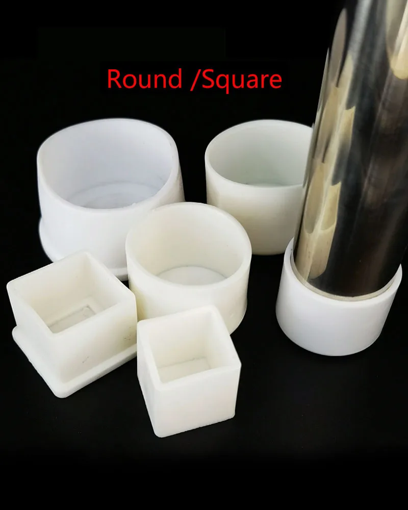 White PVC Soft Rubber Tube Cover Table Chair Foot Pad Protect Coverprotection Floor Protector Pad Furniture  Accessories