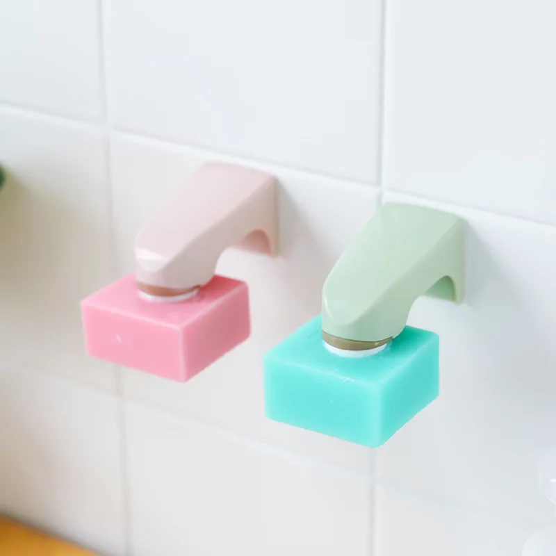 1pc Stainless Steel Soap Dish Creative Punch-free Soap Holder Wall-mounted Holder Bathroom Gadget Practical Magnetic Soap Holder