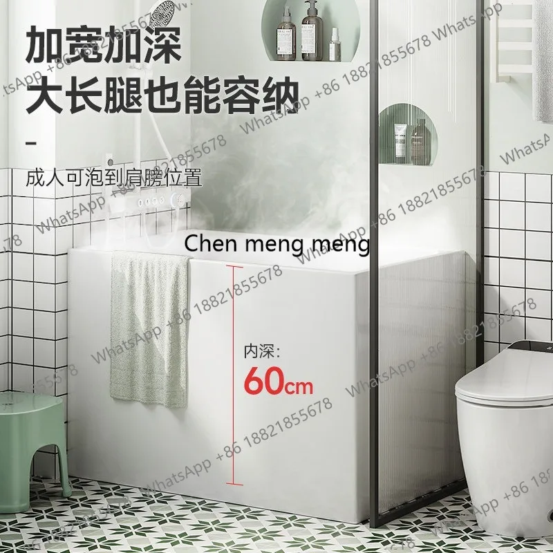 Small apartment small bathtub household independent bathroom acrylic mini sitting constant temperature sitting cylinder