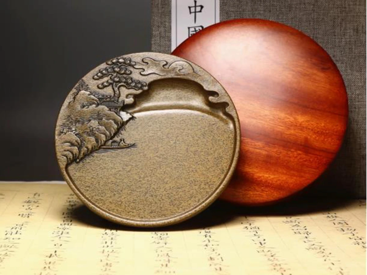 She Inkstone Small Inkstone Sumi-e Water Ink Brush Chinese Calligraphy Painting Tools image 4