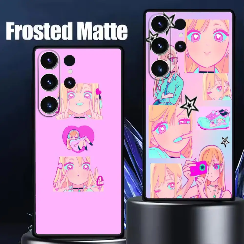 Hot JP Anime Kitagawa Marin Phone Case For Samsung Galaxy S26 S25 S24 S23 S22 S21 Plus Ultra Note20 Soft Black view 2