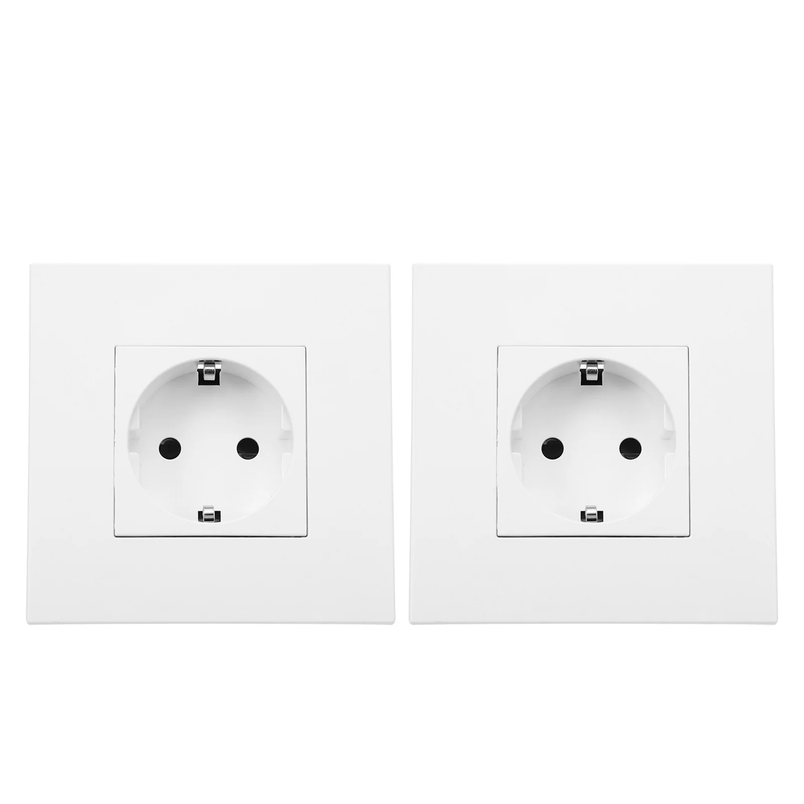 

2pcs 86Mm Euro Outlet Recessed Flush Mount 86 Type Wall Socket For Home Office Apartment Hotel Residential Building Electrical