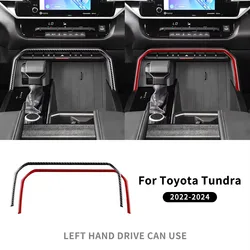 Real Soft Carbon Fiber Sticker For Toyota Tundra 2022 2023 2024 2025 Warning Light Outside Frame Car Interior Trim Accessories
