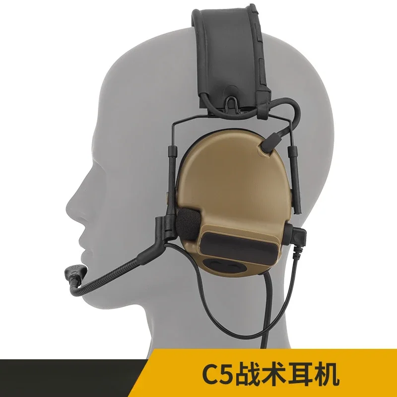 C5 tactical headset, pickup noise reduction tactical headset, headset communication equipment anti-noise headset