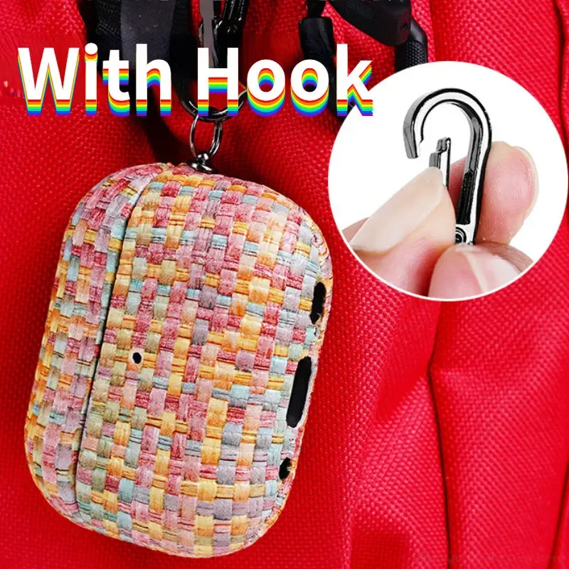 Чехол из натуральной кожи для AirPods Pro 2, аксессуары для наушников AirPods 1, 2, 3, аксессуары для наушников с узором из воловьей кожи с пряжкой