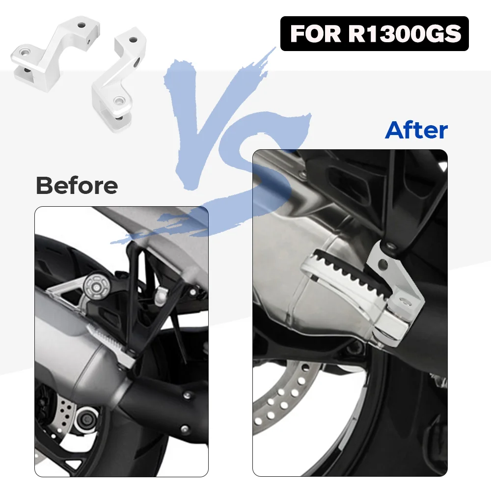 

Комплект для опускания задней подставки для ног 45 мм для BMW R1300GS 2023 2024 2025 GS ADV, перемещение подножек, подножки для мотоцикла, нижние аксессуары